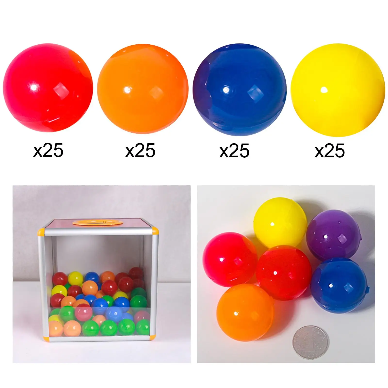 25x Bingo Ball Durable Replacement Fitments Lottery Balls Raffle Balls for Entertainment Market Traveling Household Camping