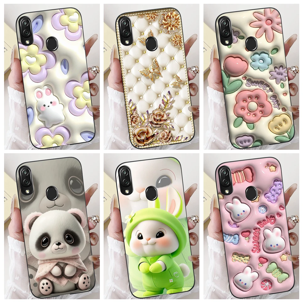 Funda de teléfono con pintura de dibujos animados para ZTE Blade V10 Vita / ZTE V10, funda trasera a prueba de golpes, flor de lujo, silicona líquida suave Cqoue