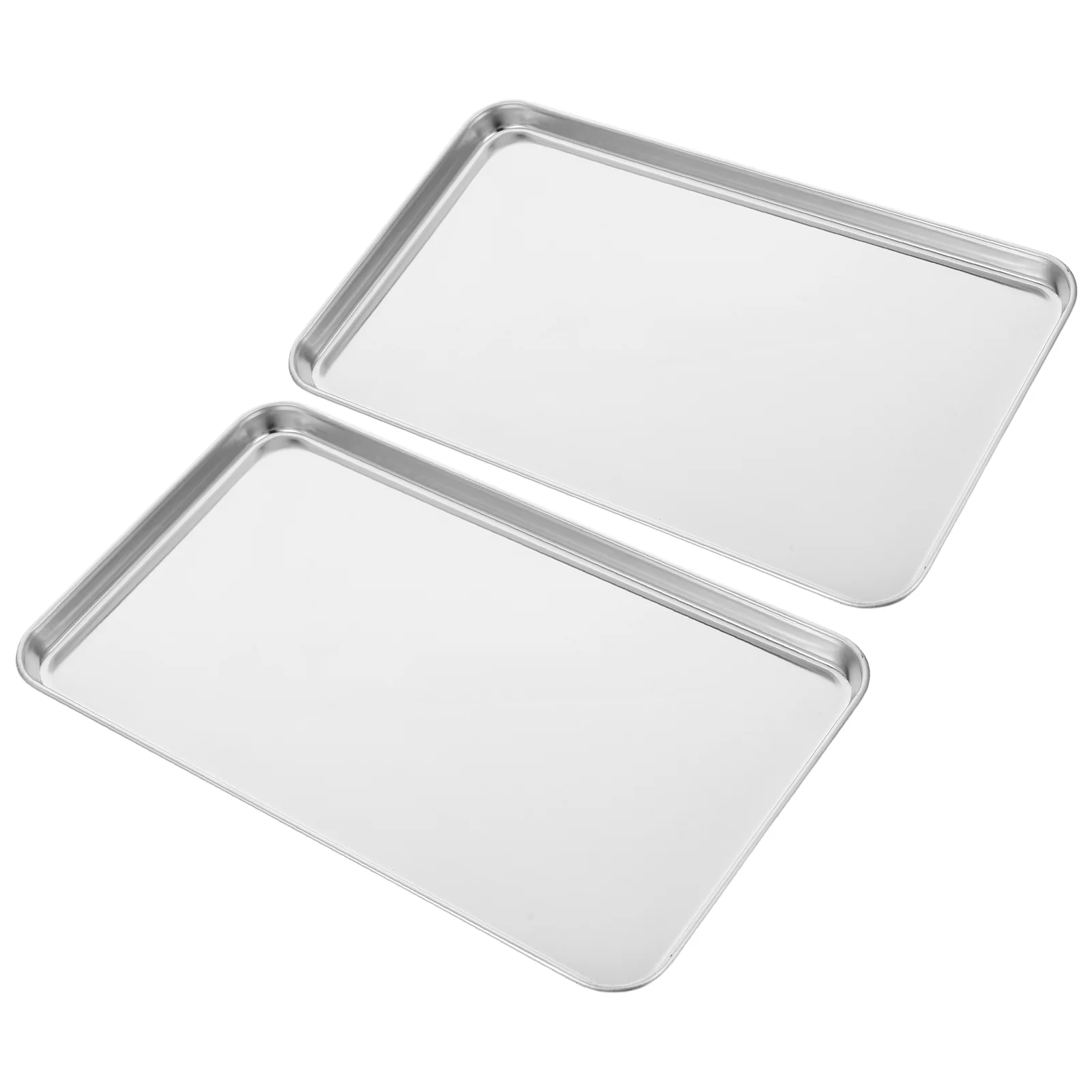 

2 PCS Baking Tray Grill Platters Frying Pan Pizza Home Steaming Accessories Barbecue Plate Accessory