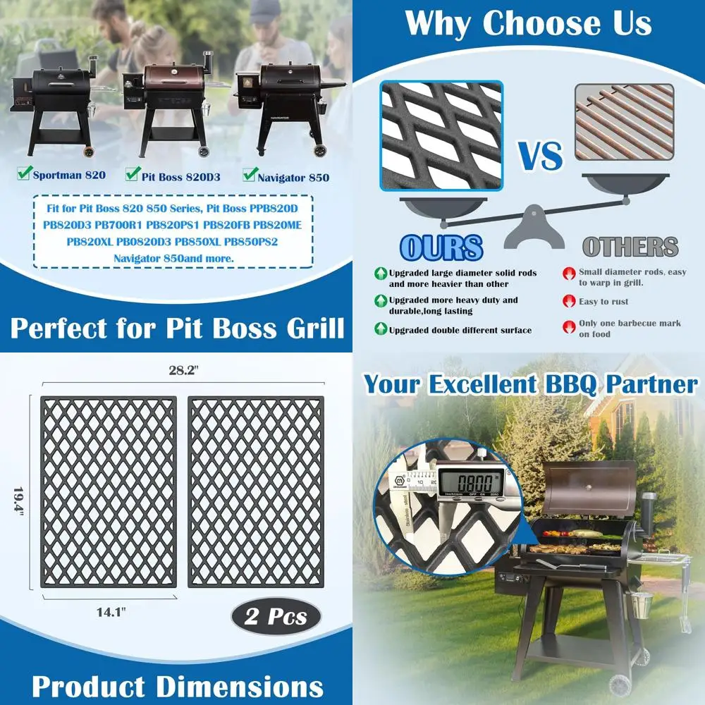 

Pellet Grill Replacement Parts for Series 820 and 850, Cast Iron Components