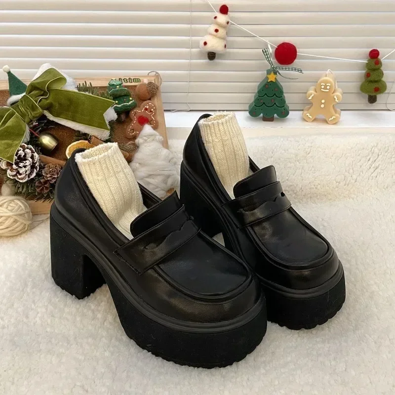 ‌ 2025 رائجة البيع المرأة في الهواء الطلق عالية الكعب منصة الانزلاق على المتسكعون جولة تو كعب مكتنز مكتب مضخات لارتداء غير رسمي و اليومي