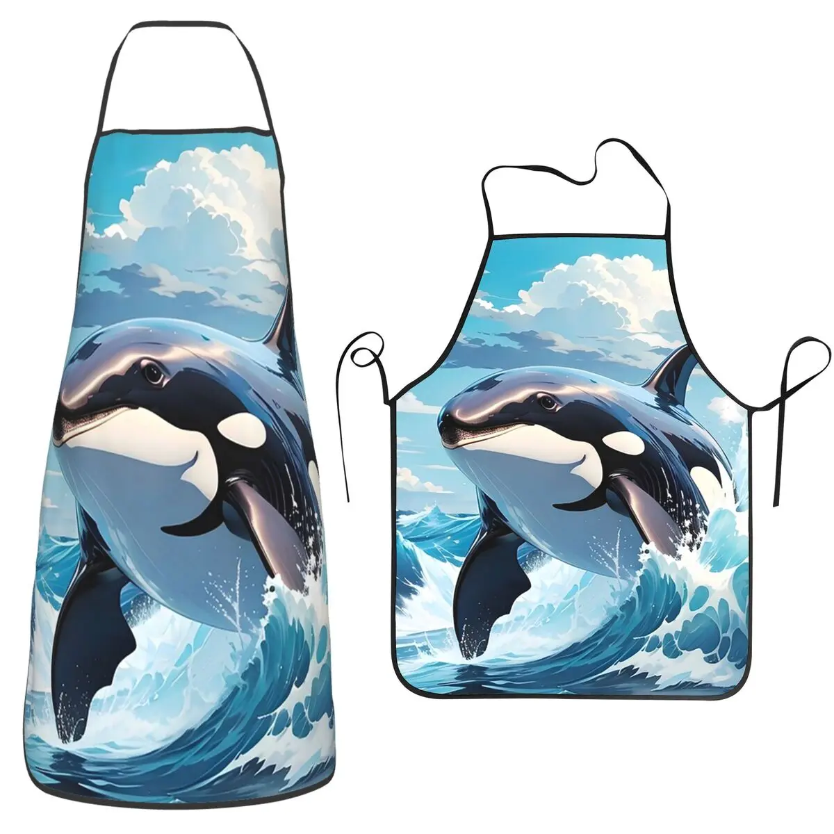 

Фартук Orca Killer Whale Jumping Out The Ocean, фартук шеф-повара, кулинария, нагрудник, кухонный сарафан для уборки для женщин и мужчин, садоводство