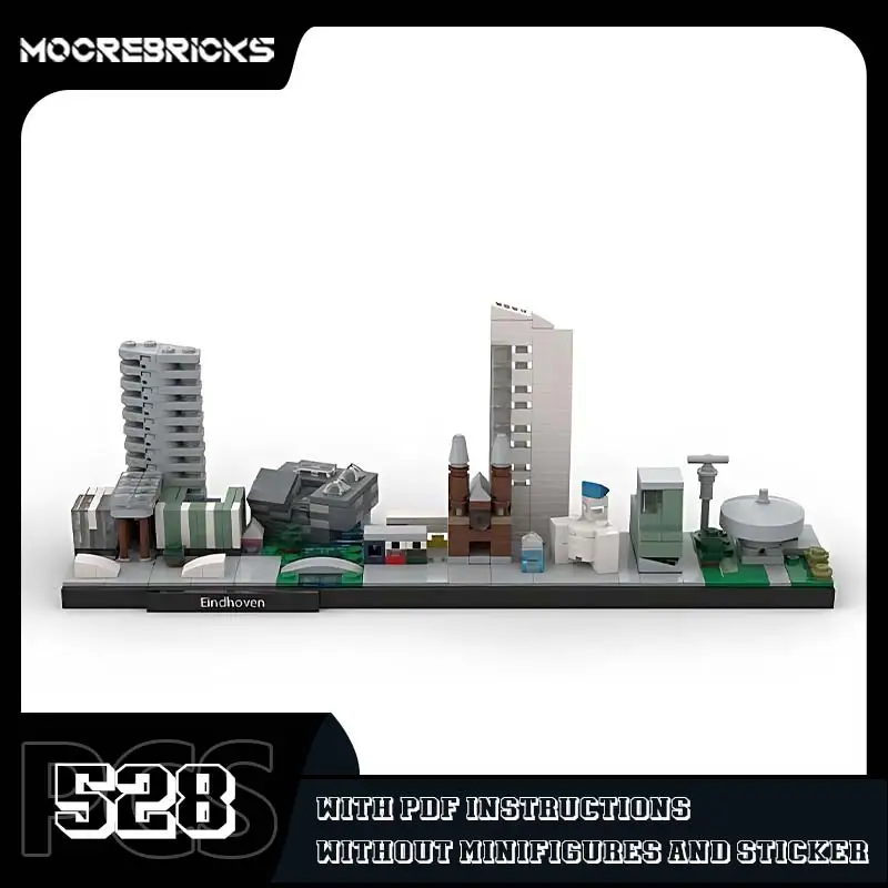 

Hot Selling Eindhoven Skyline Modular Architecture Building Blocks Street View Model Technology Bricks Toy Kids Puzzle Gift