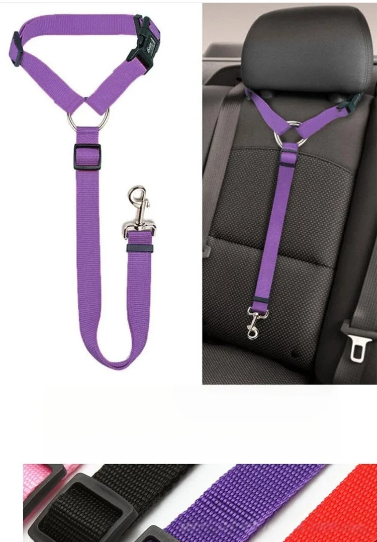 Adjustable Pet Car Seat Belt – Nylon Safety Restraint — detail image 20