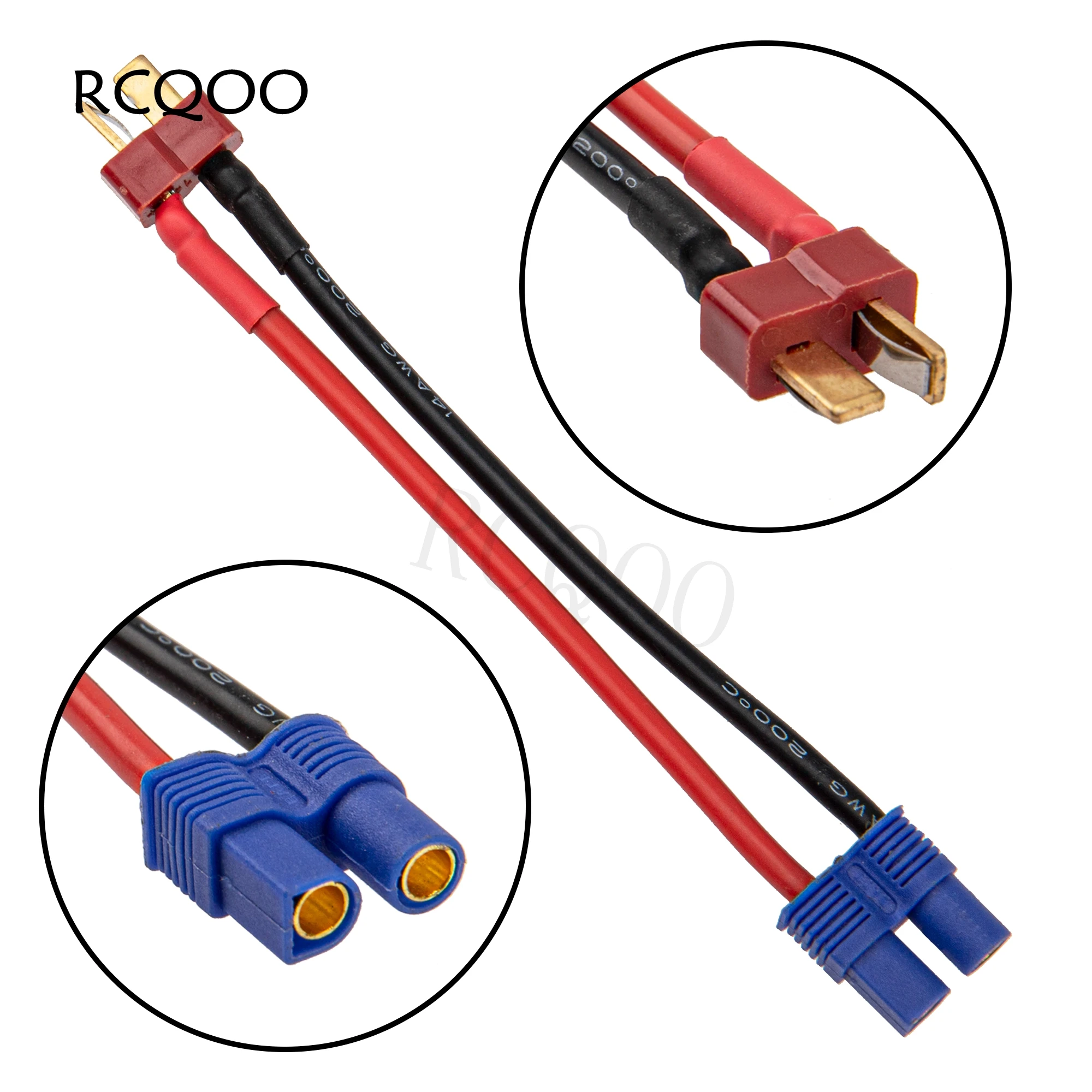 MIni Tamiya / EC3 to Deans T Plug Male Female Connector Charger Cable Adapter RC Car LiPo Battery ECS Converter Wire