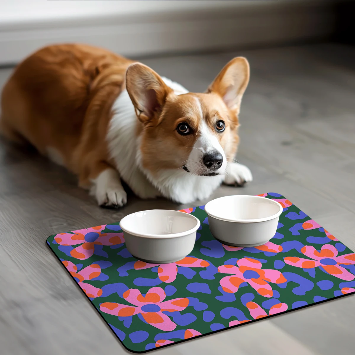 Cute Strawberry & Checkered Pattern Polyester Absorbent Mat - Decorative Mat for Home Kitchen, Countertop and Dining Area