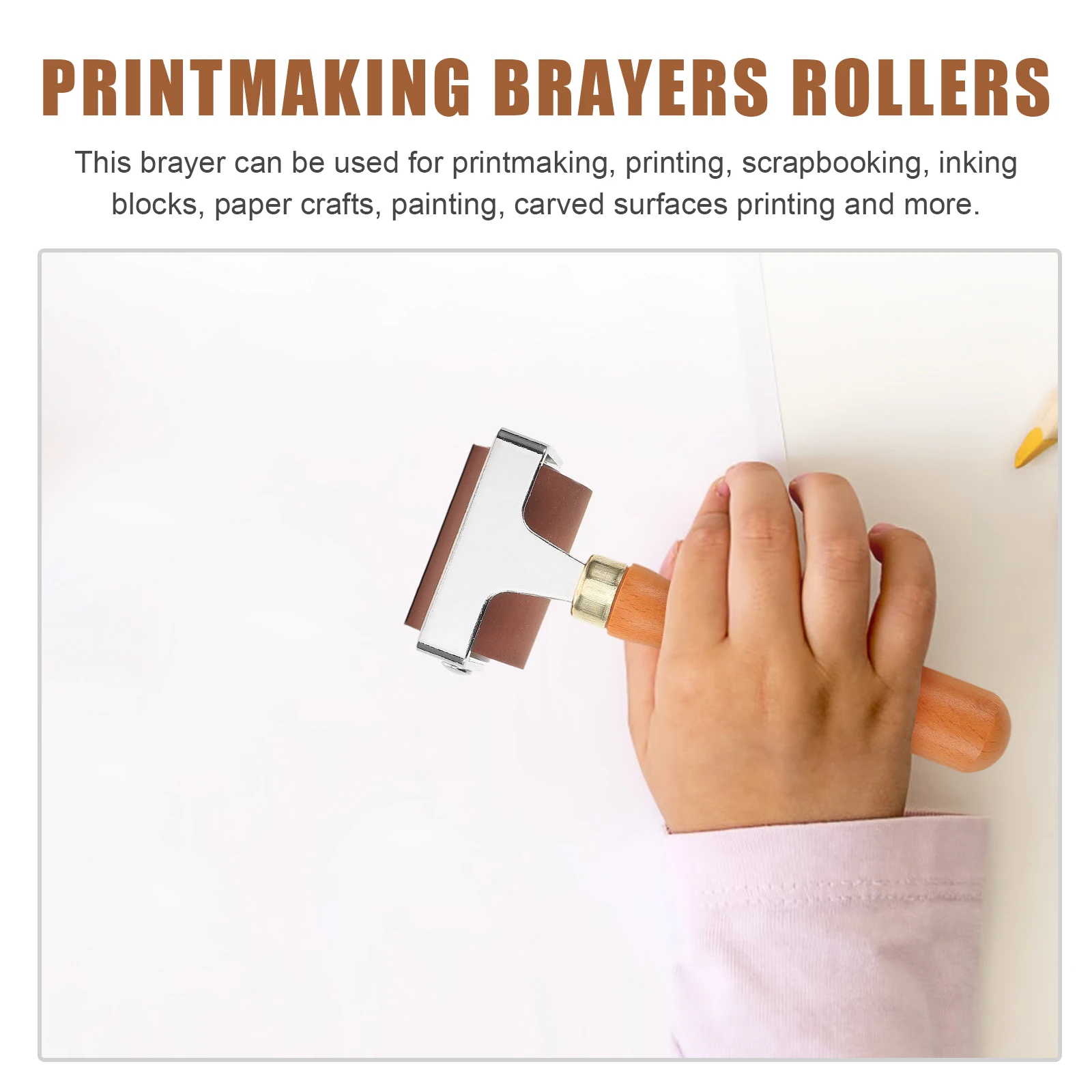 Роликовые инструменты для гравюры Легко очищаемые хранения Легкий ручной чернильный валик DIY Ремесленные валики для рукоделия
