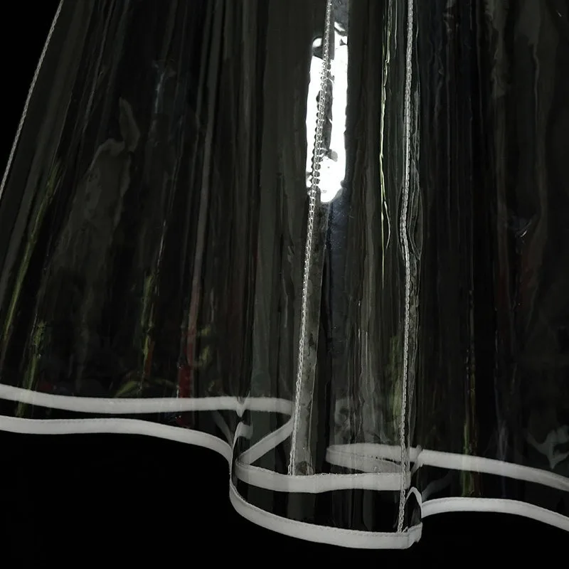 Minigonna a trapezio in TPU trasparente effetto cristallo, stile passerella, in plastica trasparente, alla moda per feste, club, performance sul palco, casual