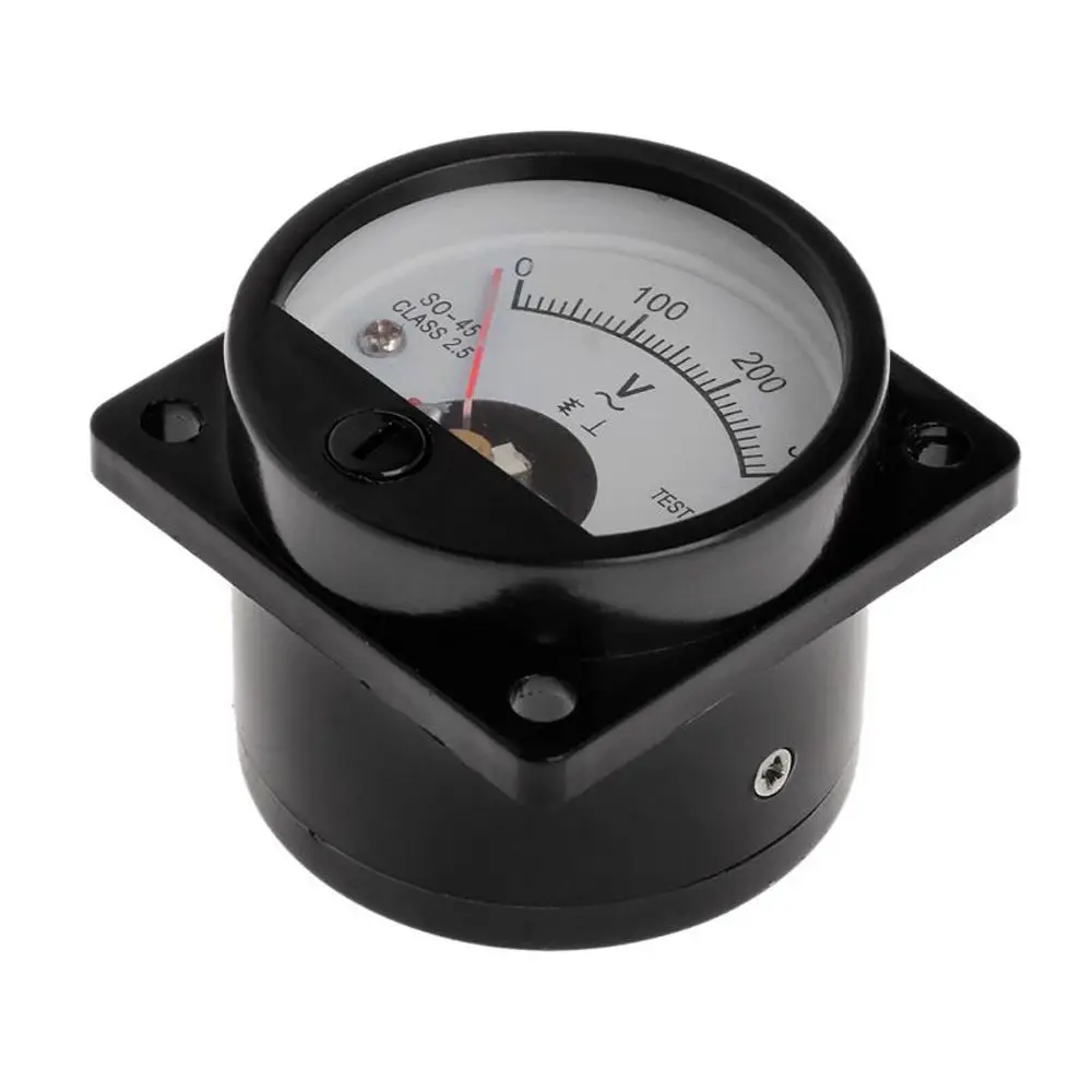 Black 0-300V Current Voltmeter Panel Meter AC Voltage Round Analog Dial Volt Tester Voltmeter Gauge Voltmeter Pointer Voltmeter