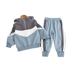 Sweat à Capuche et Pantalon pour Bébé Garçon et Fille, Ensemble de 2 Pièces, Costume à la Mode, Nouvelle Collection Printemps Automne