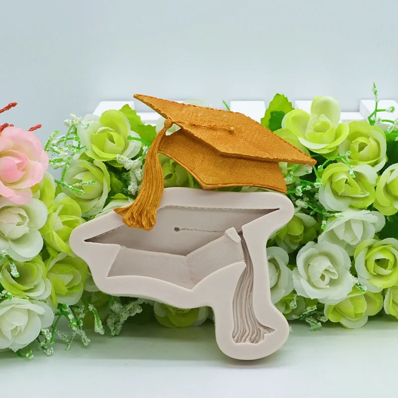 

PhD Cap Graduation Resin Silicone Mold Baking Decoration Tool Kitchenware DIY Chocolate Cake Dessert Fondant Moulds