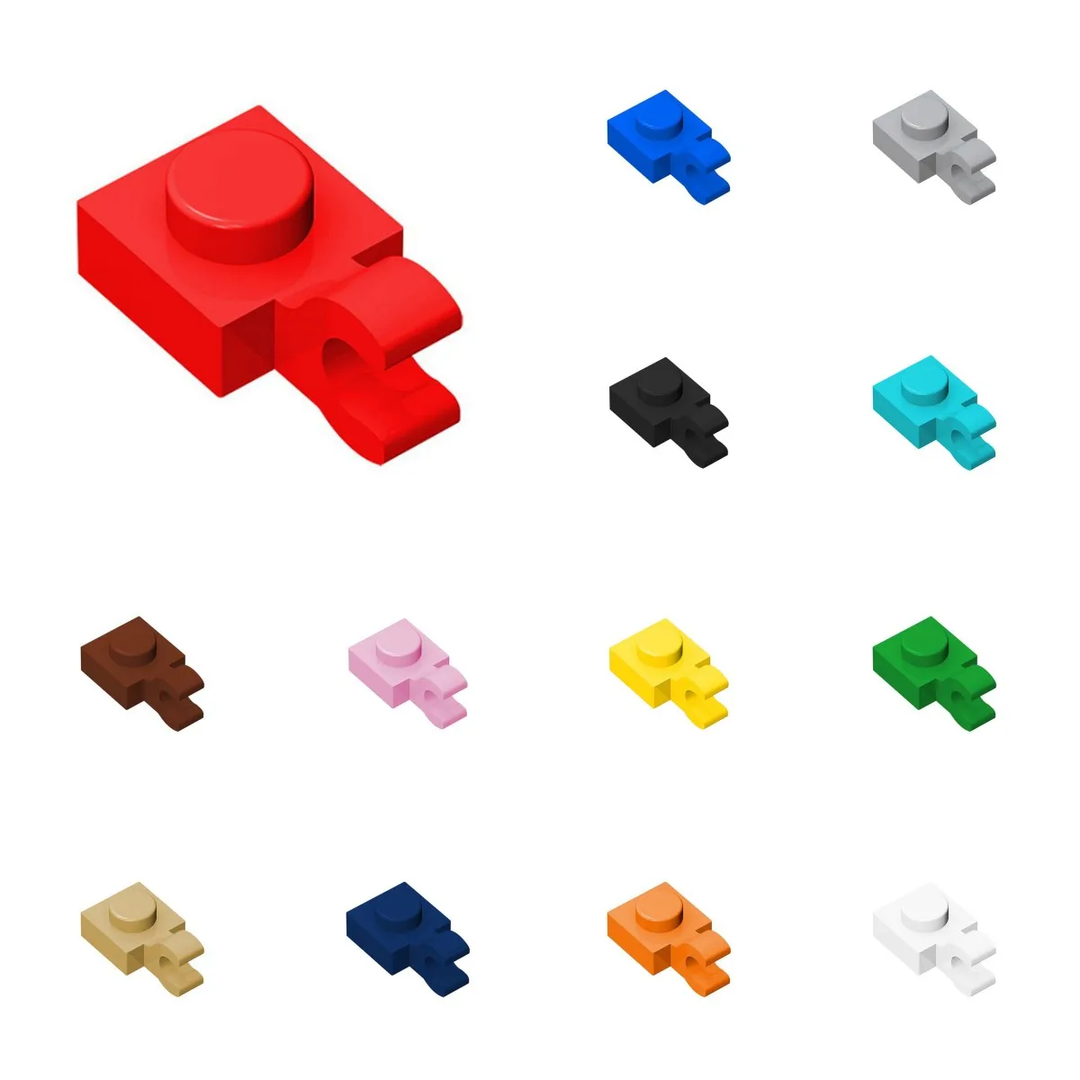 50pcs 61252 6019 Modified 1 x 1 U Clip Bricks Collections Bulk Modular GBC Toy For Technical MOC DIY Buildings Blocks Gifts