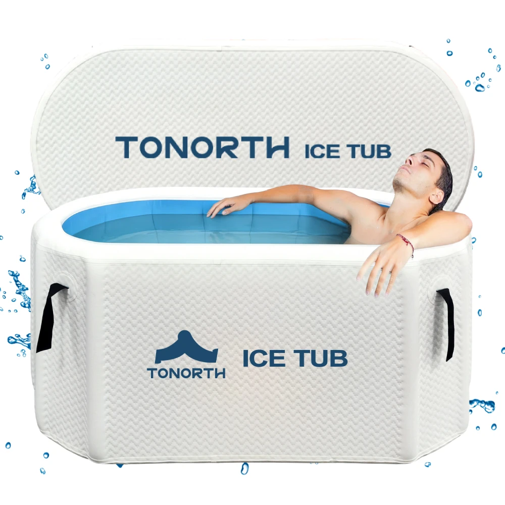 Inflatable Cold Plunge Pool, Portable Foldable Ice Bath Tub with