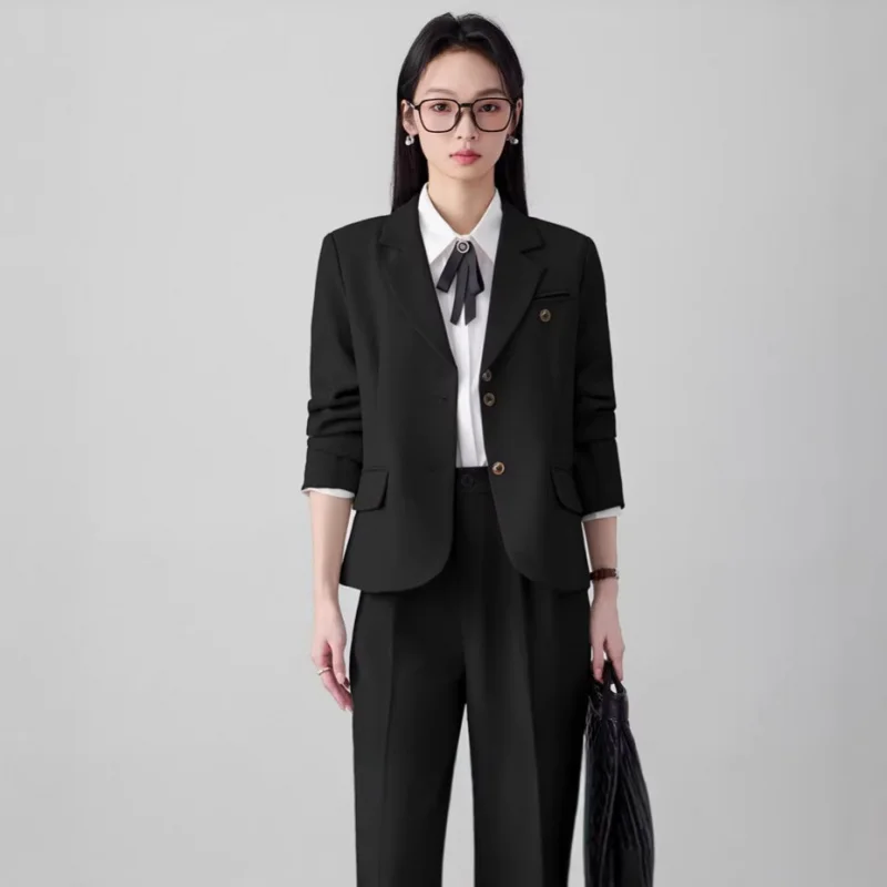 Short women's blazer suit2026Spring new style elegant petite high-end professional interview formal suit jacket