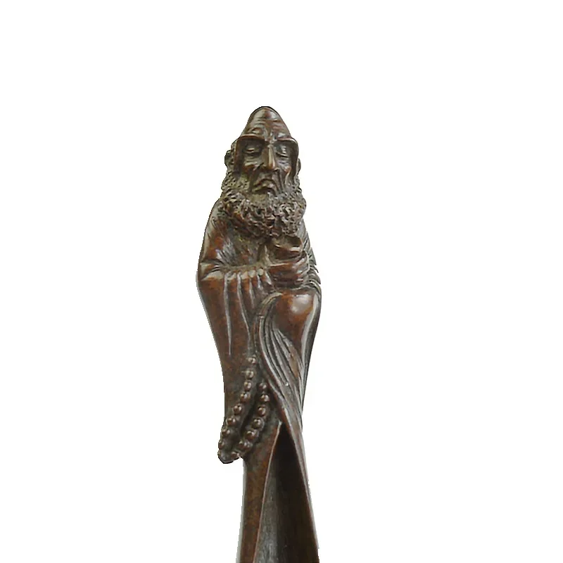 Buddhist Arhat Tea Shovel Pure Copper Spoon Decoration Simple Zen Tea Pet Home Decoration Gift