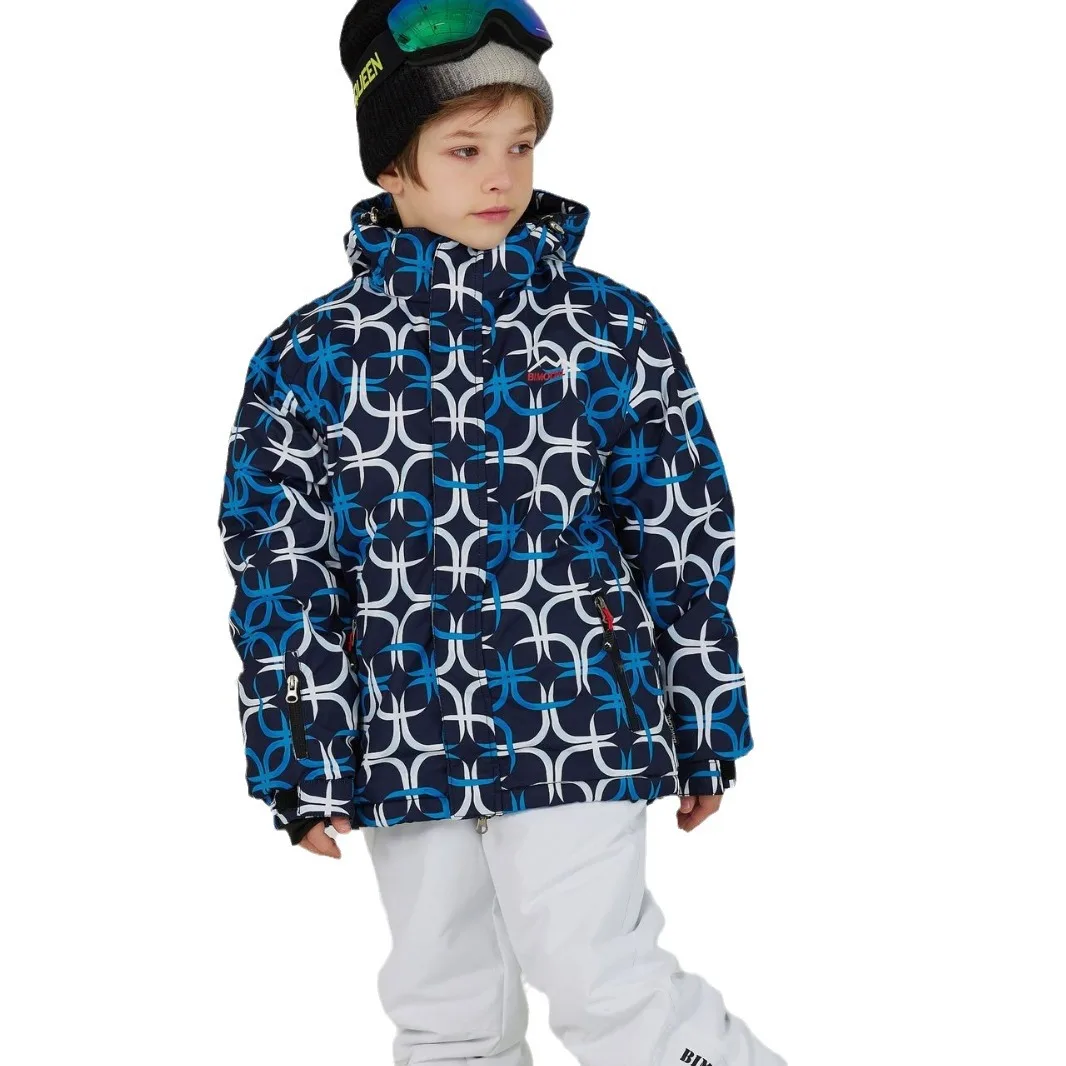 

Children's Ski Suit Ski Outdoor Warm Cold-proof Down Cotton snow jacket snowboard clothes kids