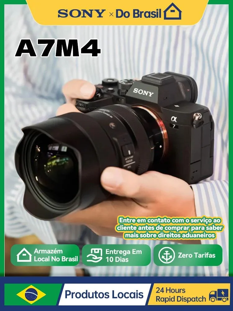 【 Do Brasil 】Sony A7 IV A7M4 Full-Frame Mirrorless Digital Camera Only Body Compact Camera Professional Photography (NEW) A74