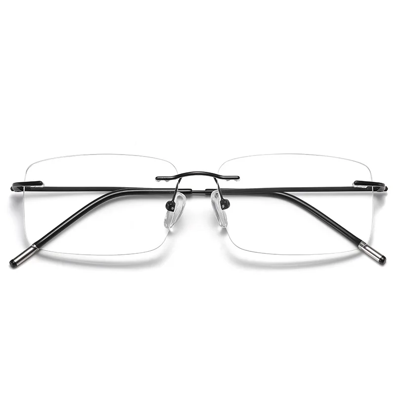 

Lightweight Men Rimless Reading Glasses Bluelight cut Lenses Multifocal Dual-use Reader +100 +150 +250 +300 +350 +400