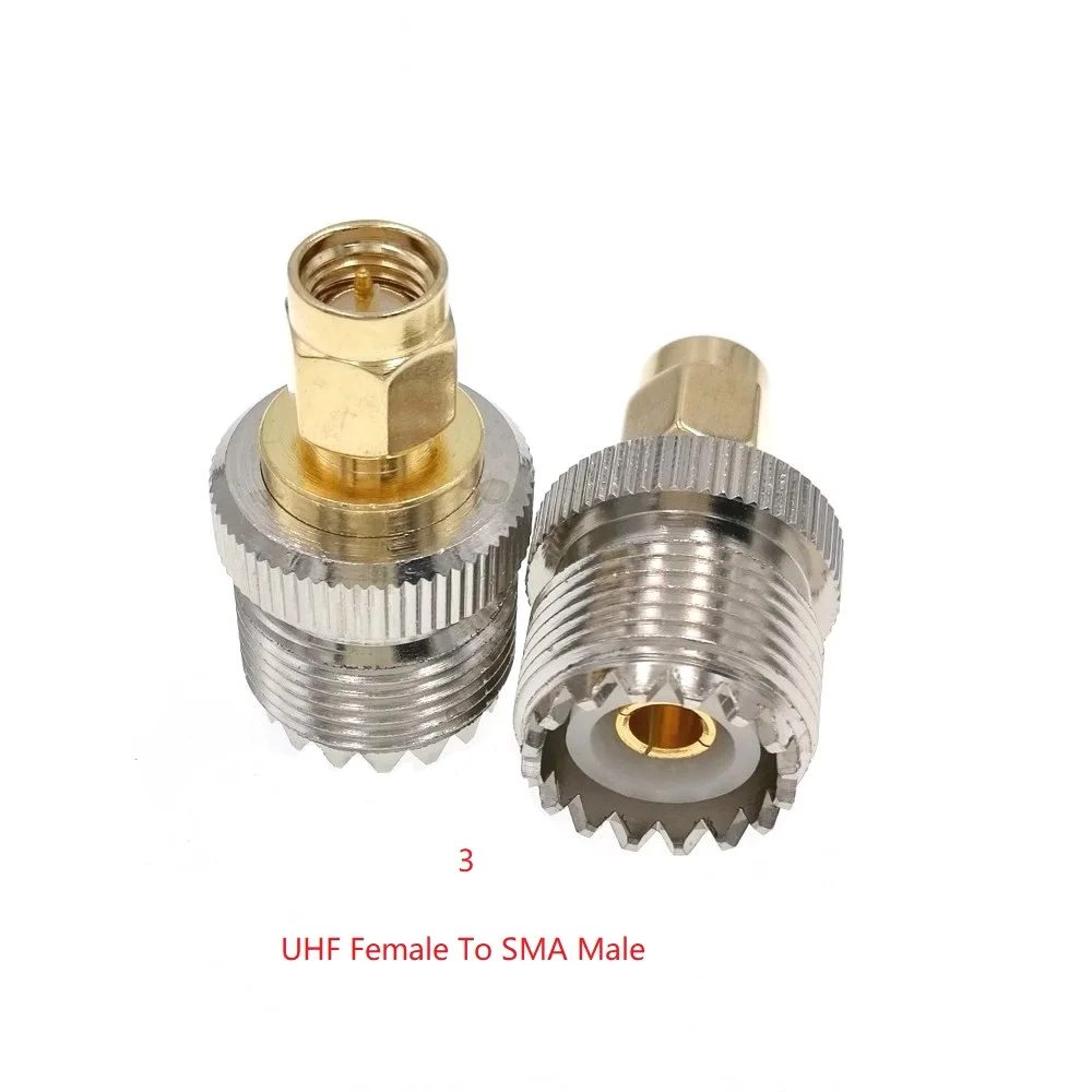 UHF PL259 SO239 To SMA Male Female Connector  Adapter 1PC