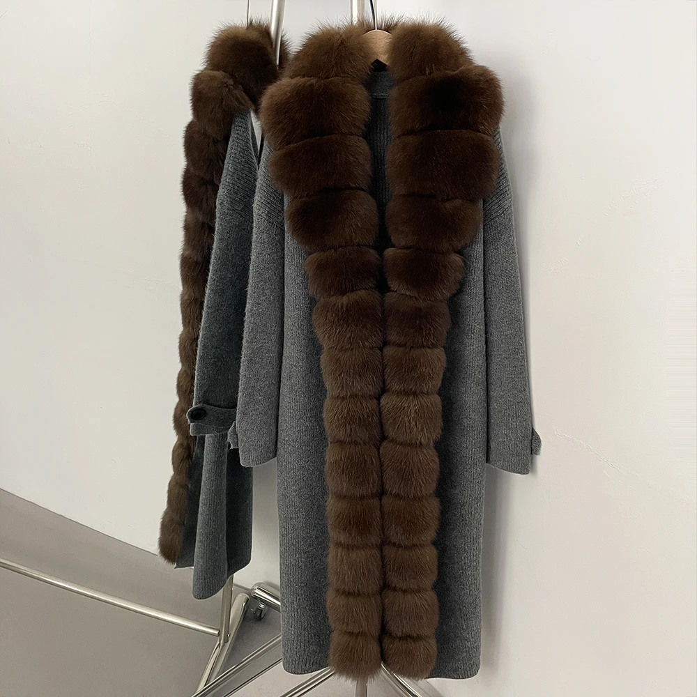 

Real Fur Knitwear Sweater for Lady Trendy Clothing Autumn Korean Popular Women's Clothes Warm Women's Jacket Sweaters & Jumpers