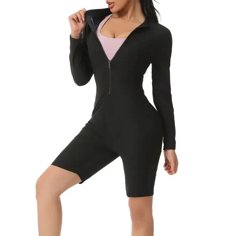 

Women Sauna Bodysuit Weight Loss Suit Slimming Hot Thermal Fat Burning Shaper Waist Trainer Legging Trimmer Corset Sweat Shirts