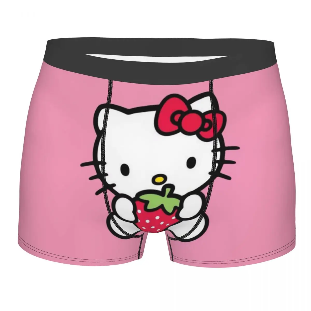 Male Funny Sanrio Hello Kitty Underwear Cartoon Boxer Briefs Soft Shorts Panties Underpants