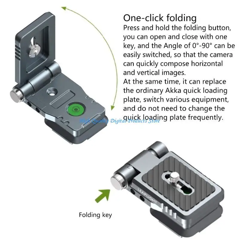 U2JE 접이식 카메라 L 브래킷 Quick Releases Plate Plate ARCA가 안정제 삼각대 imbals 수평 샷