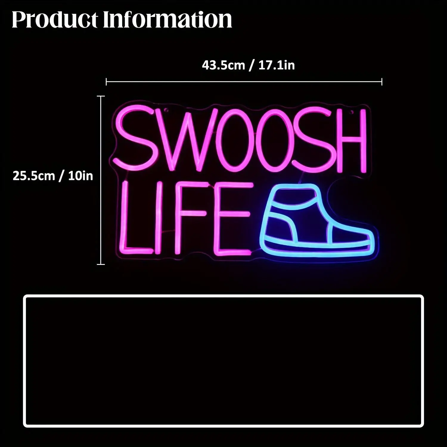 Swoosh Lift Neon Signs Sneaker USB Dimmable LED Neon Lights for Shoe Store Bedroom Boys Room Man Cave Wall Decor Birthday Gift