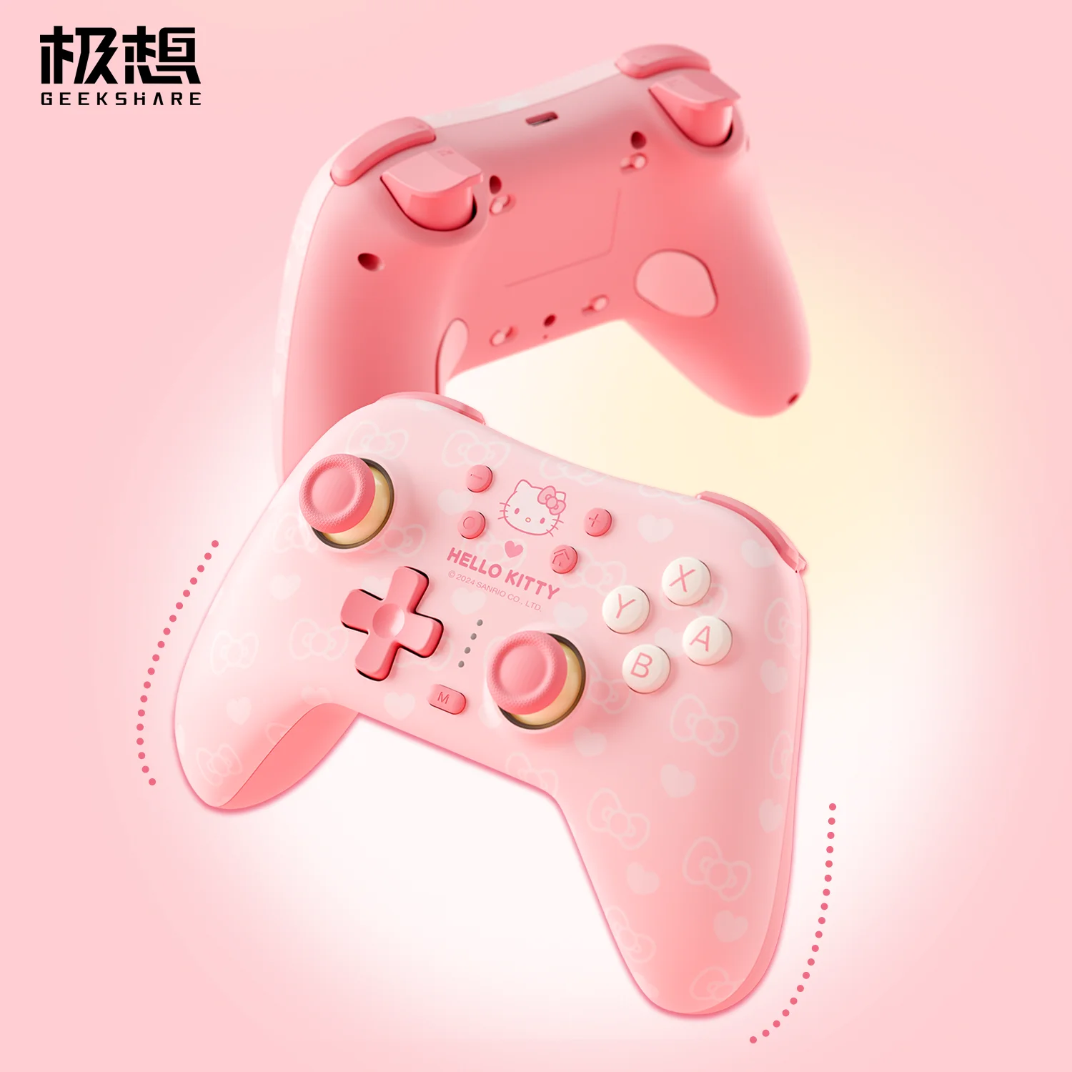 Беспроводной Bluetooth-геймпад Hello Kitty, совместимый с Nintendo Switch, ПК, Steam, мобильными телефонами, NS2. Отправьте друзьям в подарок на день рождения. Прекрасная новинка.