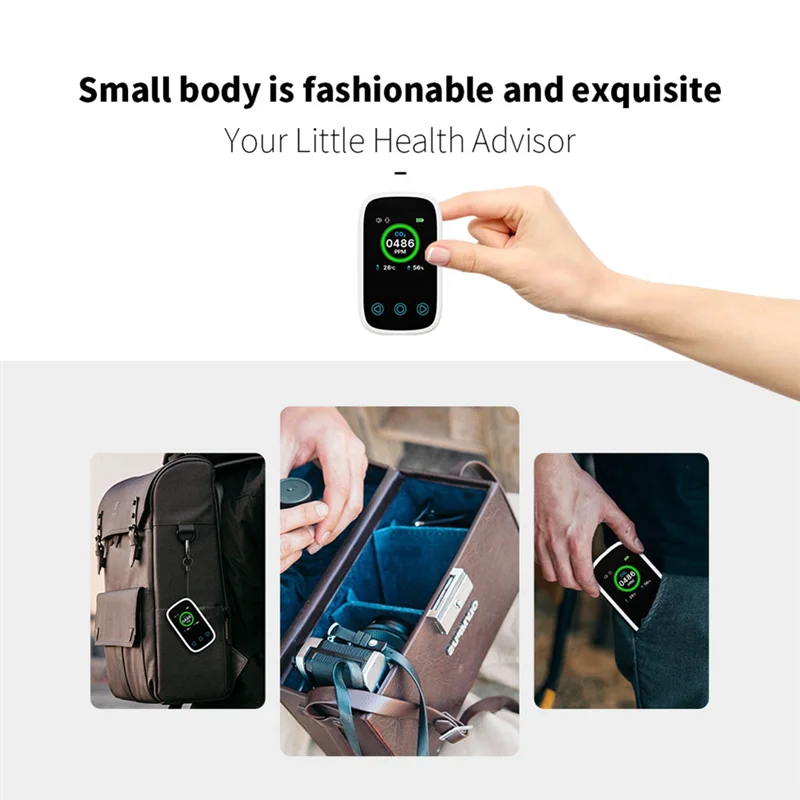 

ABVO-Air Quality Monitor Rechargeable Air Quality Monitor Temperature And Humidity Meter