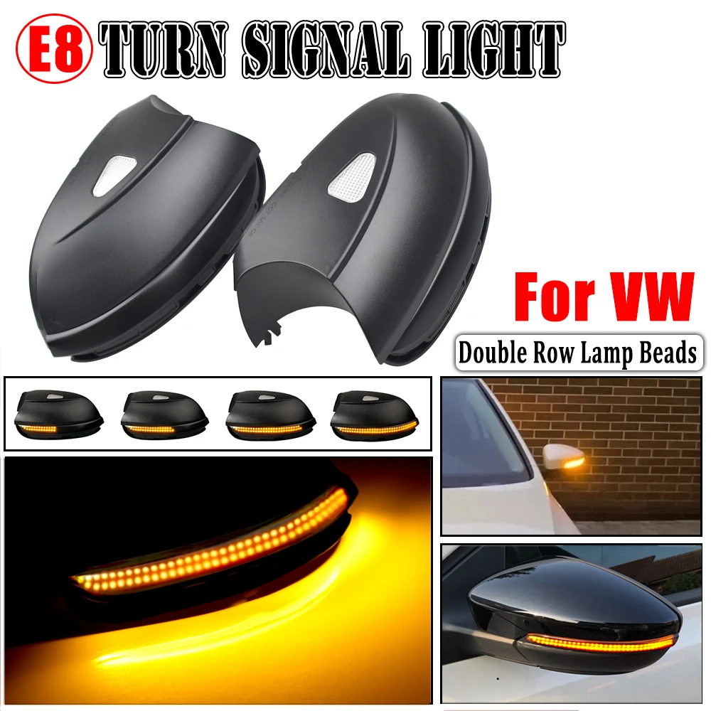 LED Seitenflügel Dynamischer Blinker Rückspiegel-Indikator für VW Passat CC B7 Beetle Scirocco Magotan Jetta MK6 Euro PR