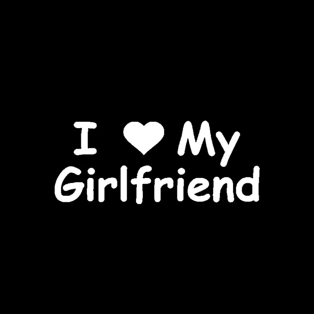 20x8cm I Love My Girlfriend Vinyl Decal Car Sticker Waterproof Auto Decoration for Car Body Bumper Rear Window F105