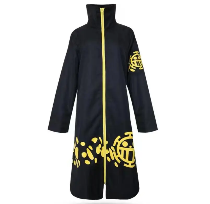 Anime Trafalgar Law Yellow T-Shirt Cosplay costume Long Sleeve hoodie Hooded Hat Cap Halloween Jacket Coat Tshirt