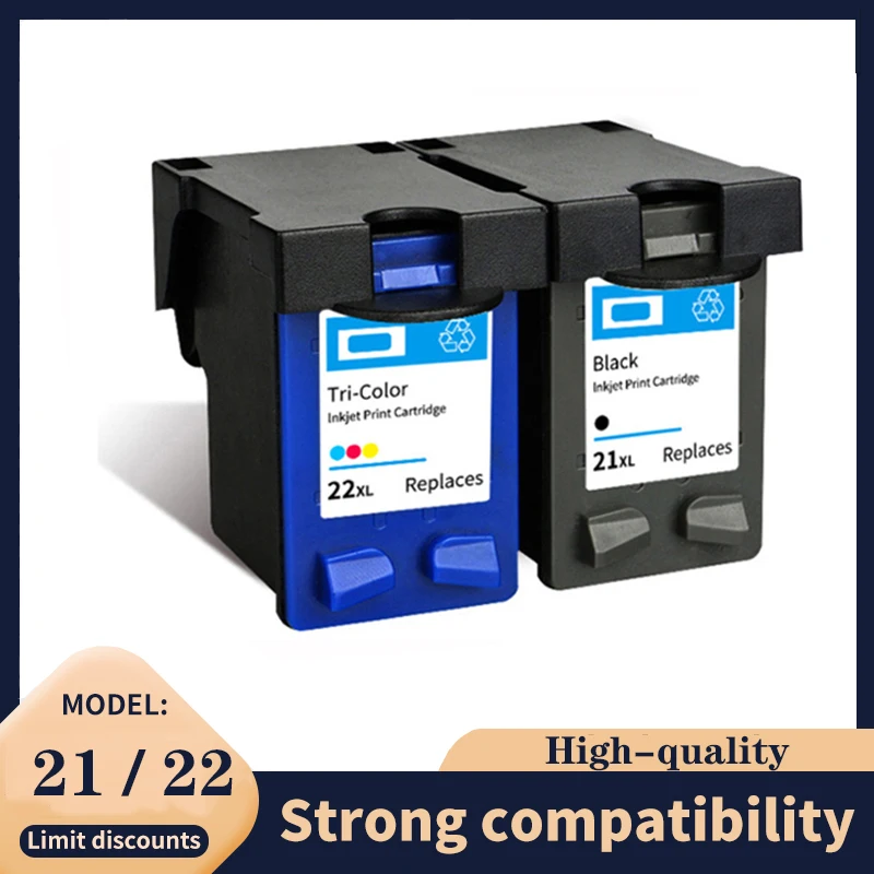 21 22 XL Compatible Ink Cartridge Replacement for HP 21XL 22XL HP21 22 Deskjet F2180 F2280 F4180 F2200 F380 380 Printer