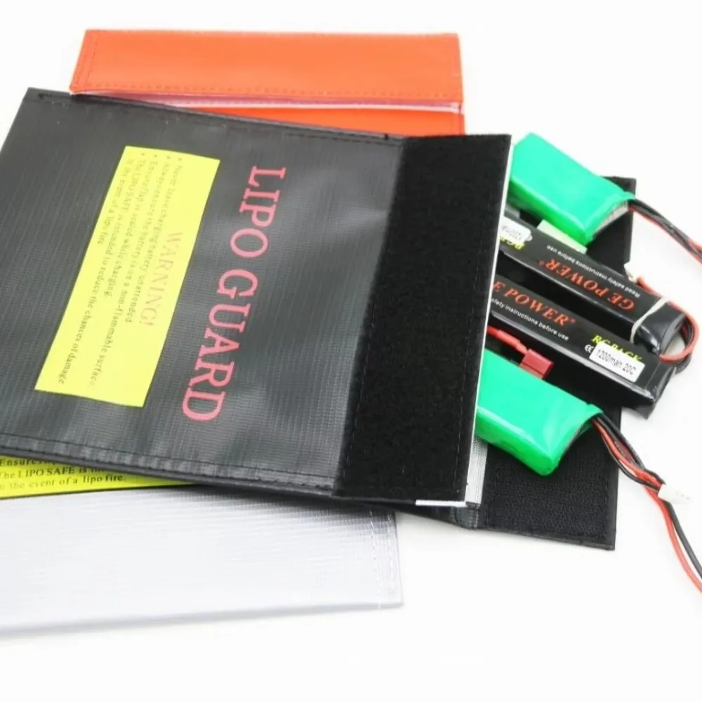 Explosion Proof LiPo Battery Safety Bag 18x23 30x23 RC Accessories Charge Storage Sack Silver Black Battery Safe Guard