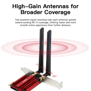 Fenvi-Adapter Wireless Network für Desktop, Wi-Fi 7, FV-BBE200, PCI-E, 8774 Mbit / s, BE200NGW, BT5.4 TR-Band, 2,4 g, 5G, 6GHz, Windows 10, 11 6 Hauptverkäufe mit FI 7 - №4