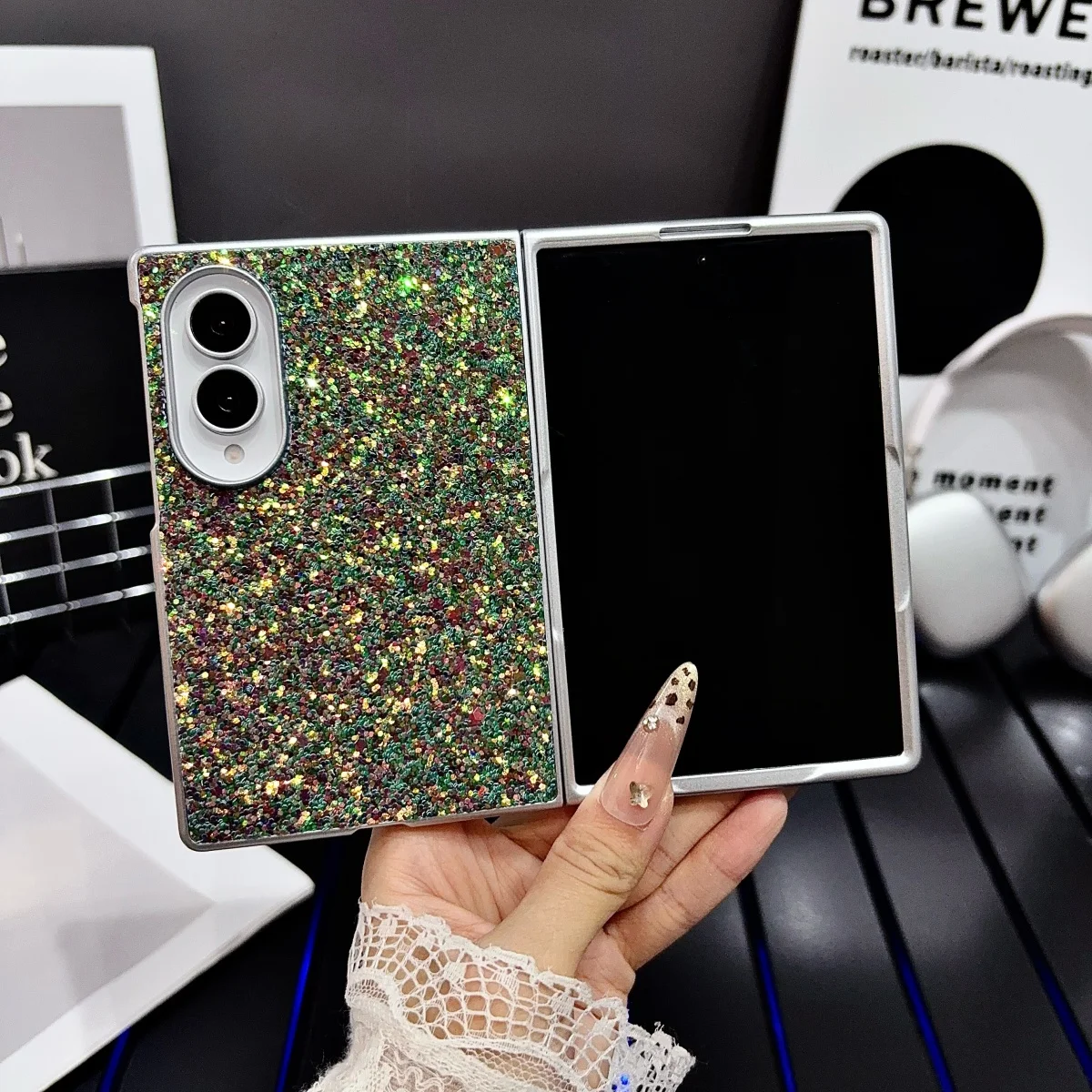 Fashion Gradient Glitter Colour Changing Phone Case for Samsung Galaxy Z Fold 8 Ultra 8 7 6 Front Frame Shockproof Protect Cover