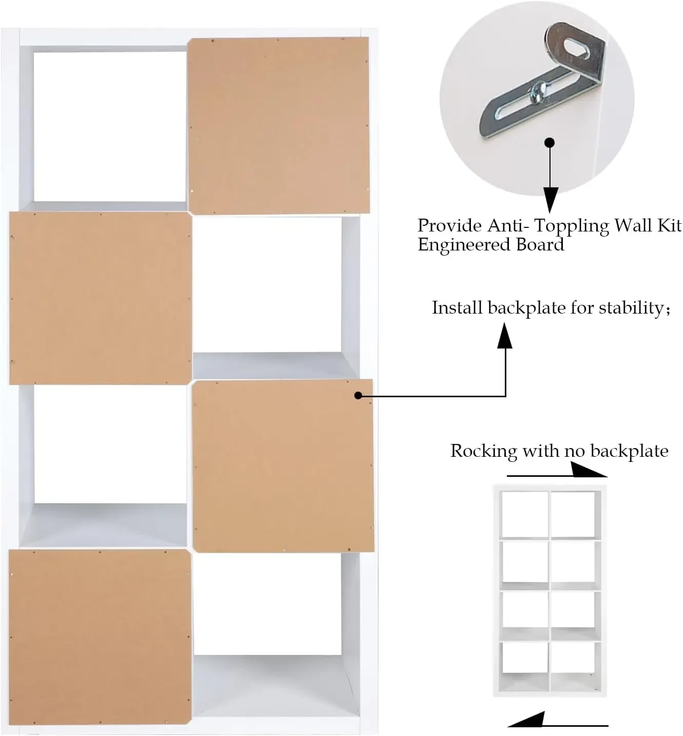 [Срочная распродажа, распродажа! ] Полка для хранения кубов 8 с очень толстым внешним краем, подходит для складных контейнеров для хранения 13 дюймов, органайзеров для книг