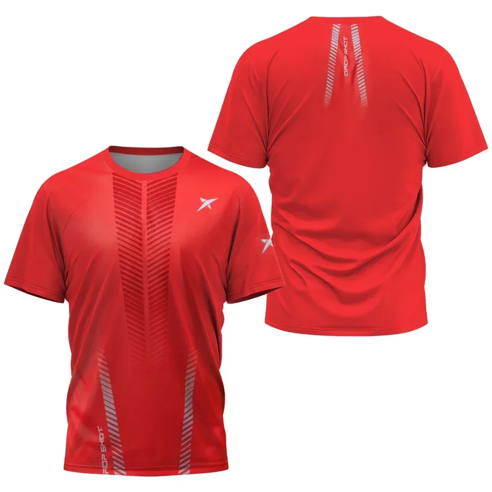 2024 Men's Fashion Breathable Tennis Sportswear Men's Sports Sweat Absorbent Padel Printed Ball Wear Men's Quick Drying T-Shirt