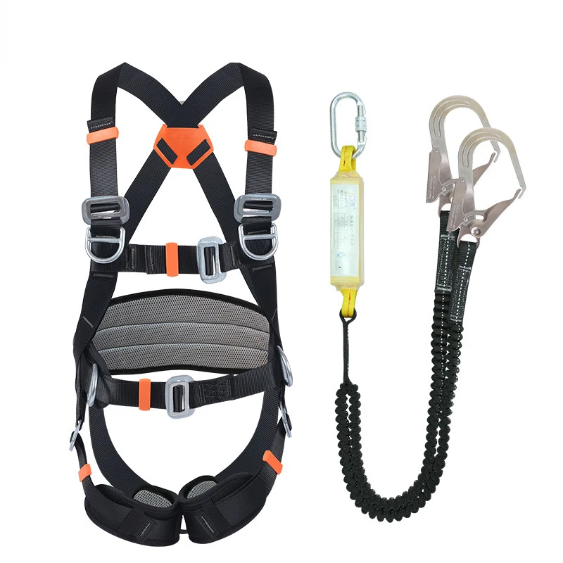 High Altitude Work Safety Harness Full Body Five-point Safety Belt Rope Outdoor Climbing Training Construction Protect Equipment