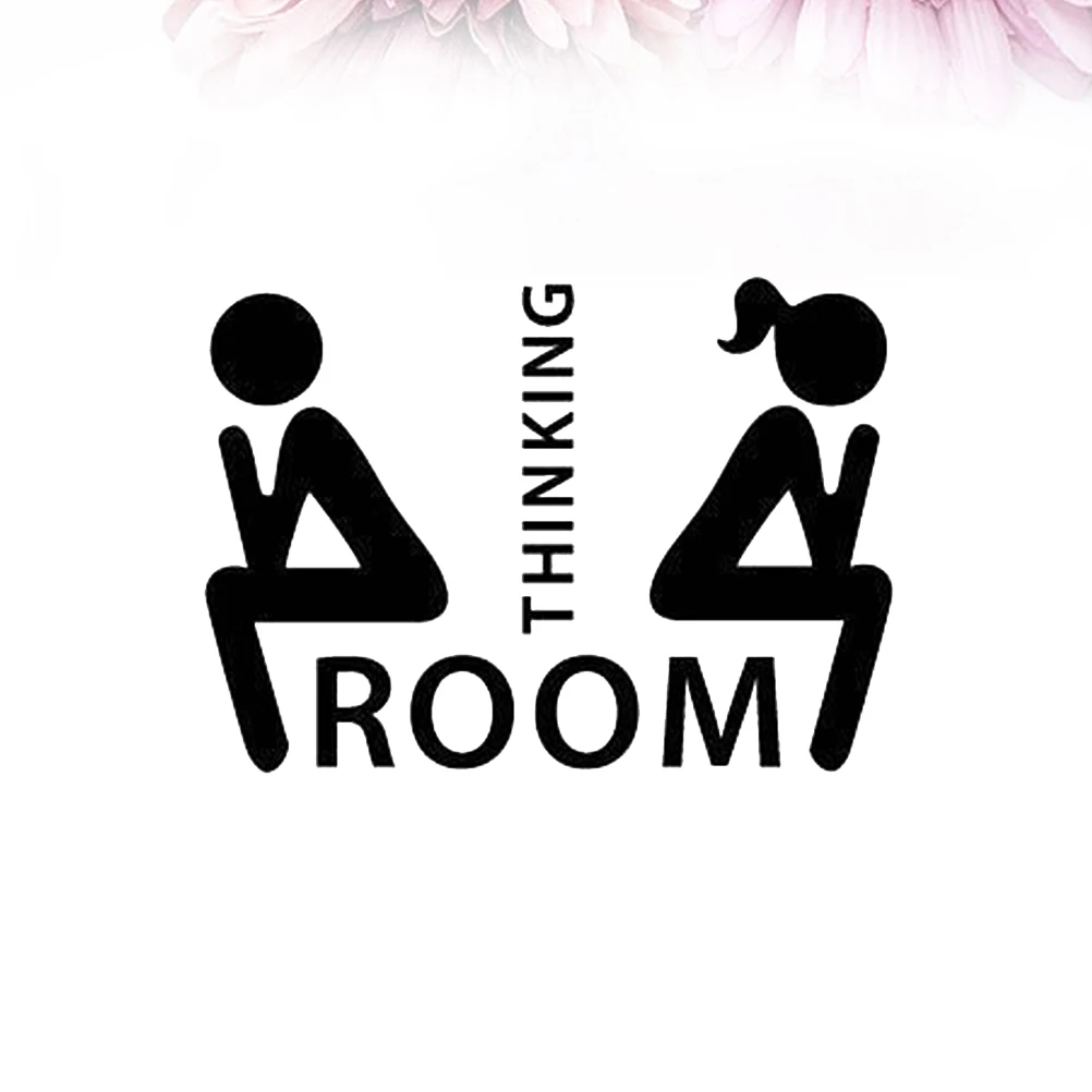 

5Pcs Toilet Stickers Waterproof Bathroom Decor Paper for Home Restroom Removable Washable Creative Letters Pictures