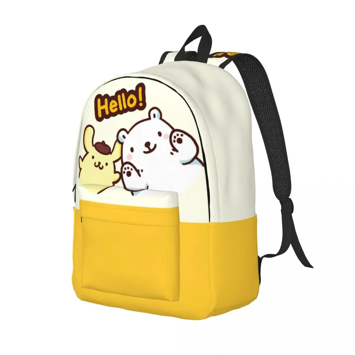 Cute Dog Laptop Bag Sanrio Pom Pom Purin Students Lightweight High School Back To School Gift Multi Compartment Knapsack