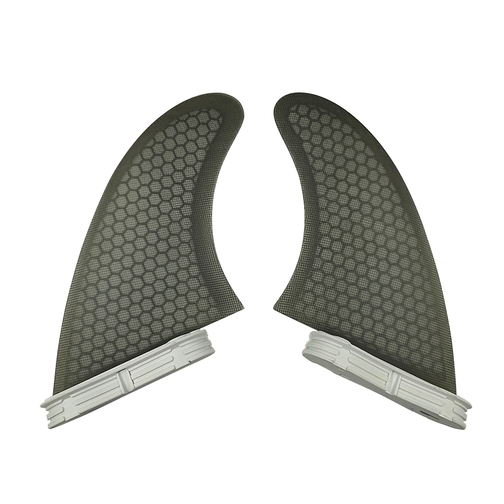 Double Table II Surfboard Fins, TWIN FIN, Grey Color, White Color, Fiberglass Honeycomb, Surf Fins, Yepsurf