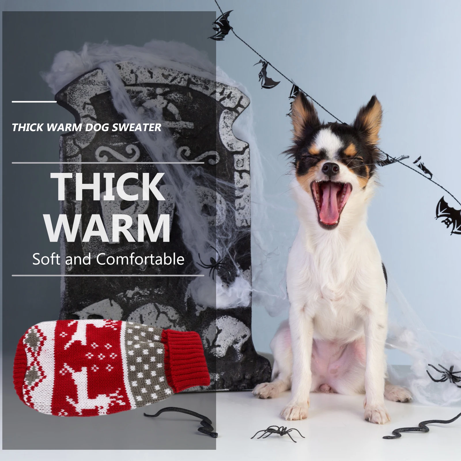 

Dog Costume Christmas Pumpkin Sweater Sweaters Dress Kitten Cat Outfit for Cats Puppy Winter Jacket Decoration