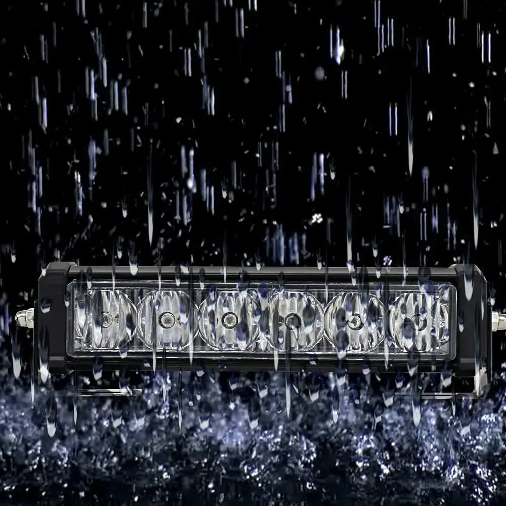 Barra per luci stroboscopiche di emergenza a LED rosso/blu bicolore con opzione verde, montaggio superficiale per motocicli, utilità e costruzione