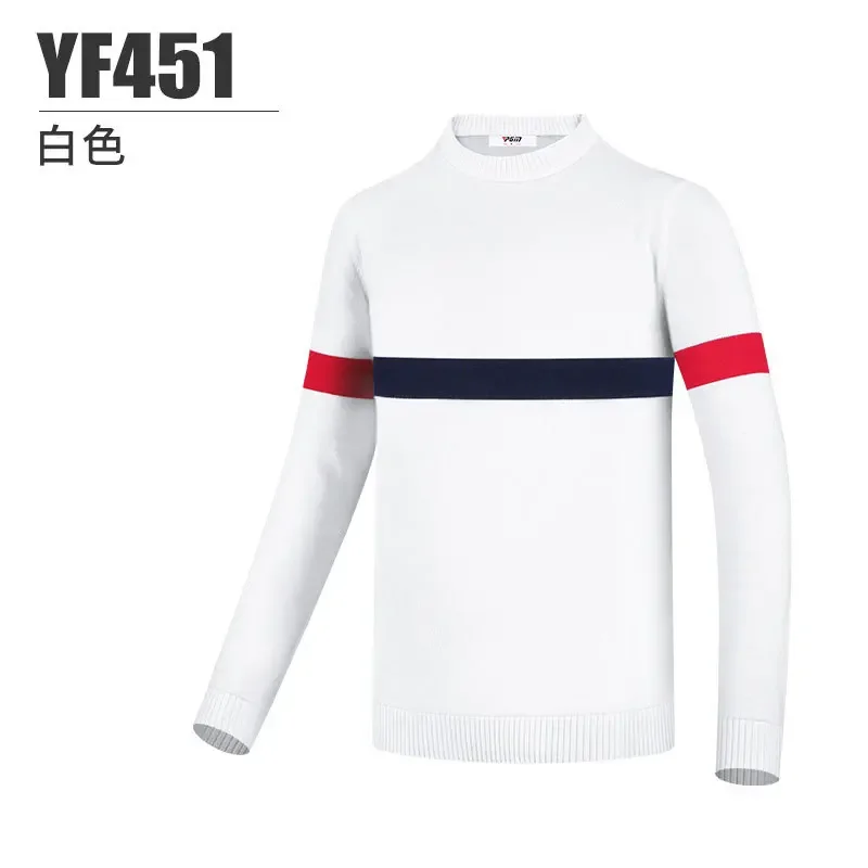 

PGM Autumn and Winter Golf Clothing Boys Sweater Round Neck Thickened Mercerized Warm Long Sleeve T-Shirt