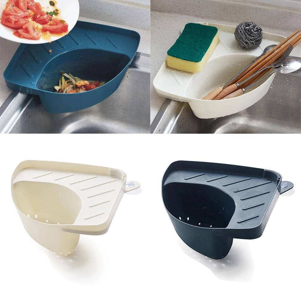 

Kitchen Sink Drain Basket Kitchen Sink Food Catcher Garbage Can Vegetables Fruits Washing Multi-functional Hanging Drainer Rack