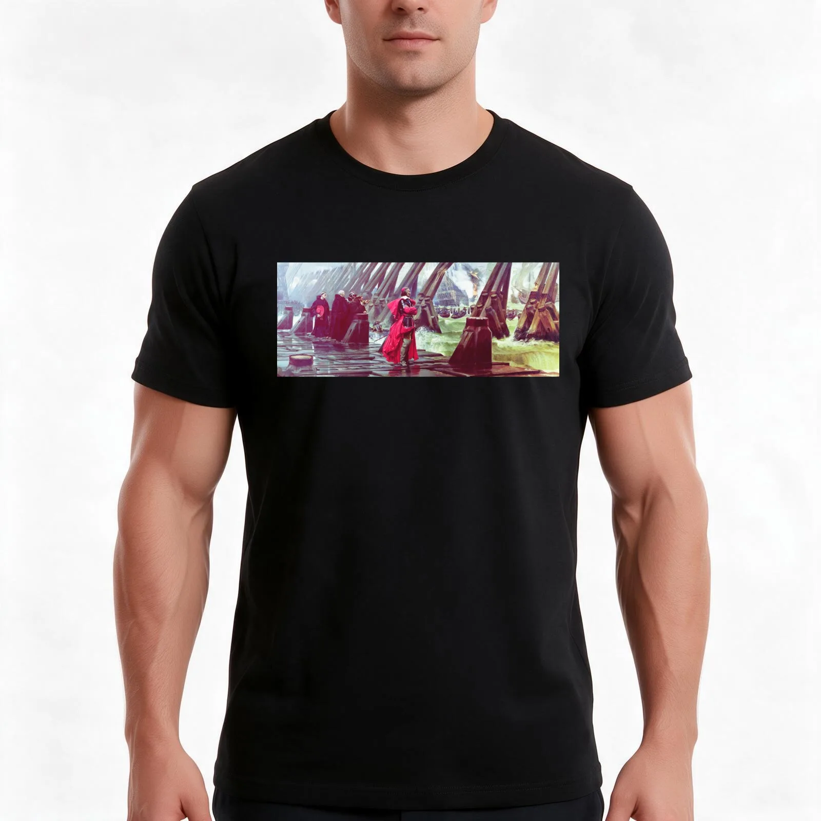 The Sieg of La Rochelle - Cardinal Richelieu T-Shirt, Summer Casual Cotton Tee, Oversized Streetwear Tops, Vintage Graphic Print