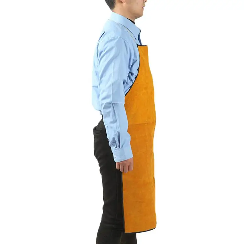 Sleeveless Unisex Apron Leather Welder Blacksmith Apron Heavy Duty Flame Retardant Welding Safety Workwear Protective Clothing