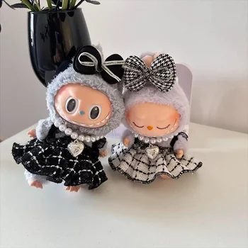 17 cm Mini Peluş oyuncak bebek giysileri Kıyafet Aksesuarları Kore Kpop Exo Labubu Idol Askı etek Giyim Hediye